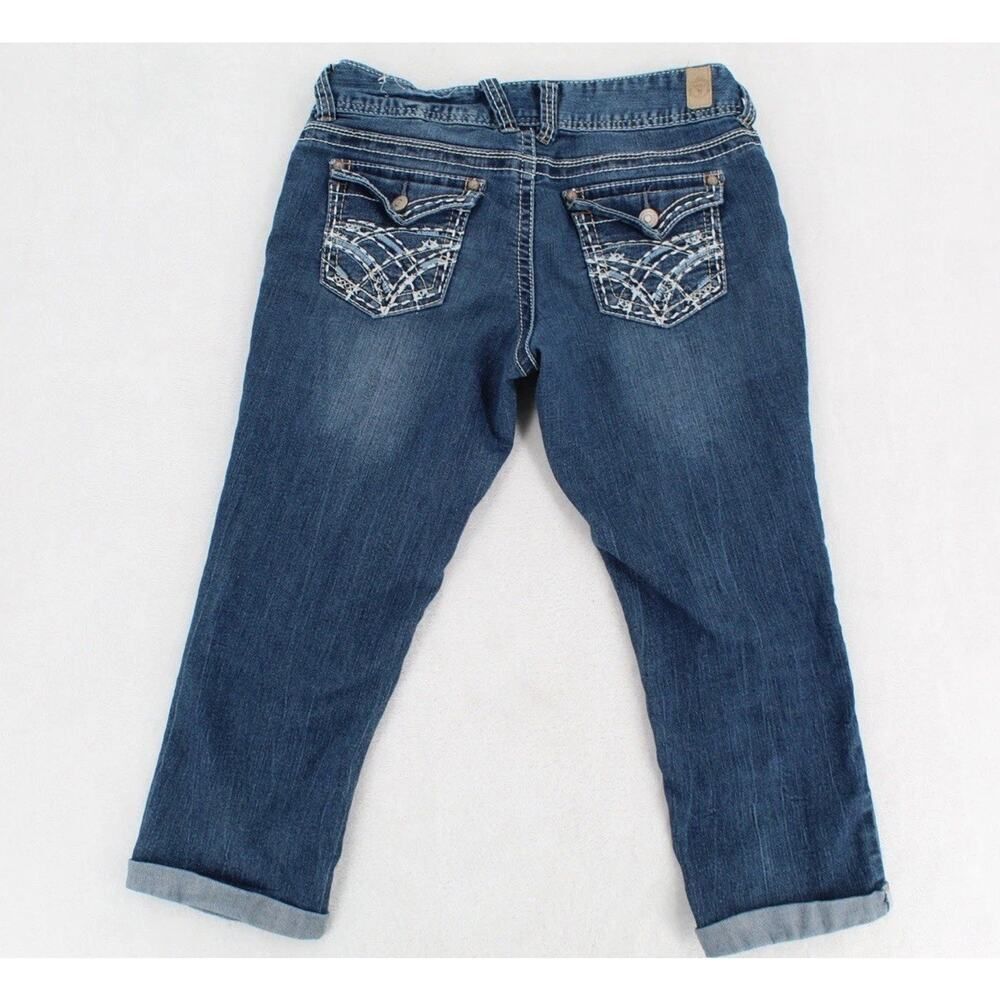 Short Sexy Series 31 Jeans Womens Size 5 Blue Denim Selena Capris Stretch Y2K
